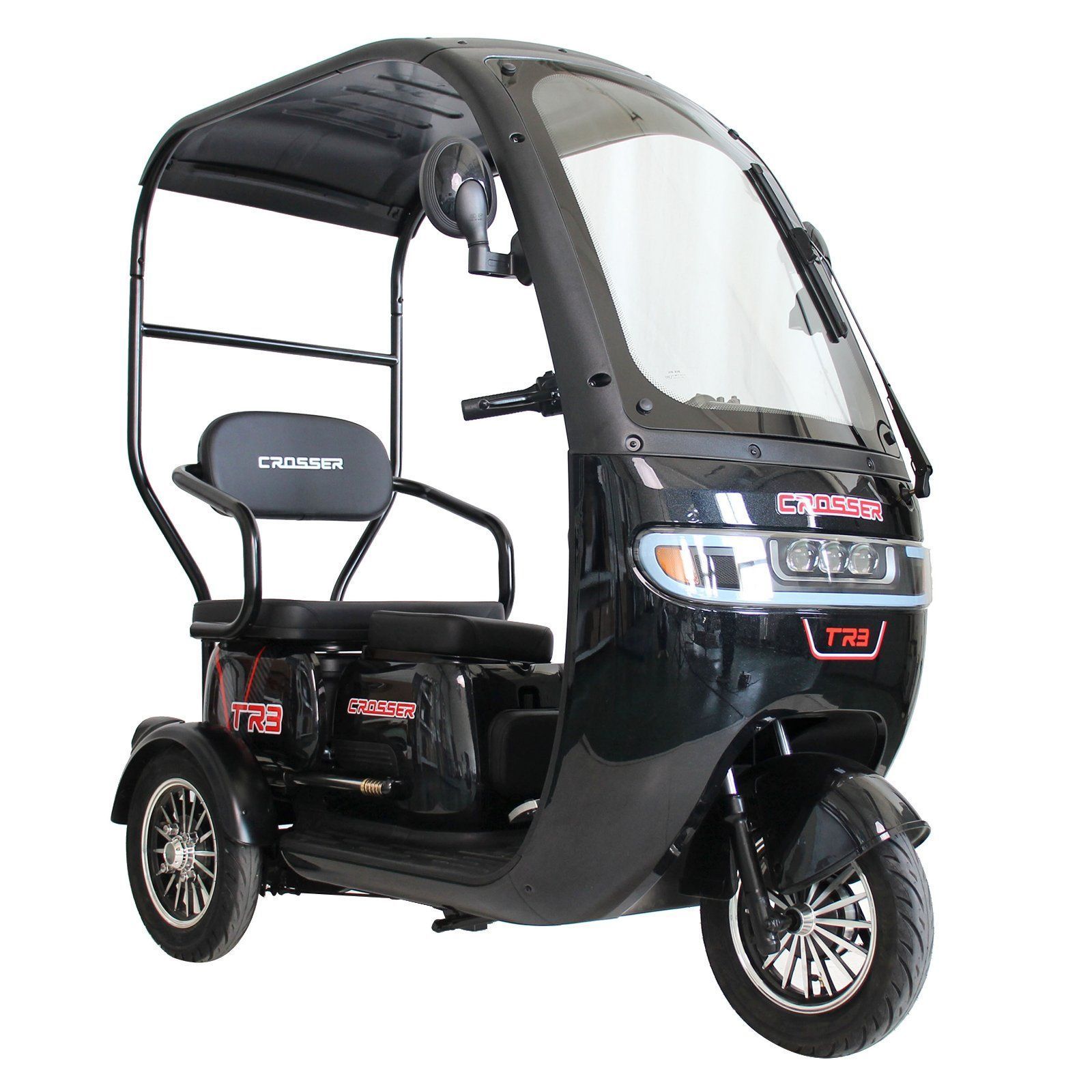 Триколісний електроскутер Crosser TR3 з дахом 800Вт